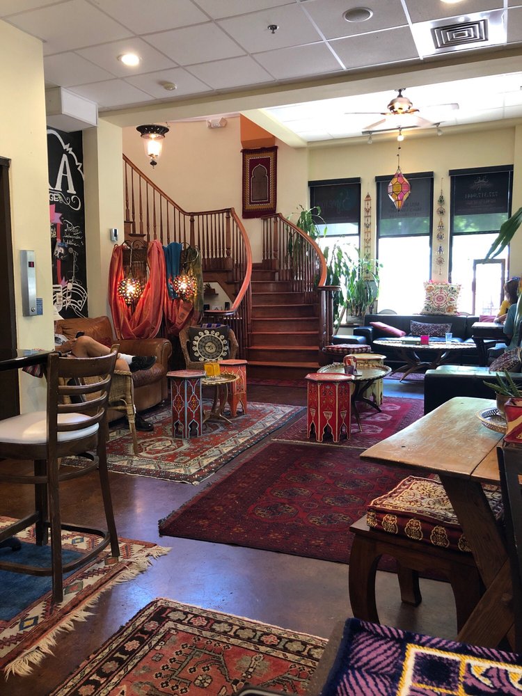 The staircase and rugs from the lounge floor