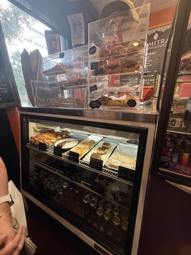 SumitrA's pastry and wellness case with acrylic display boxes